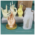 DIY Handmade 3d Creative Ornaments Gesture Plaster Mould Candle Silicone Mold Finger